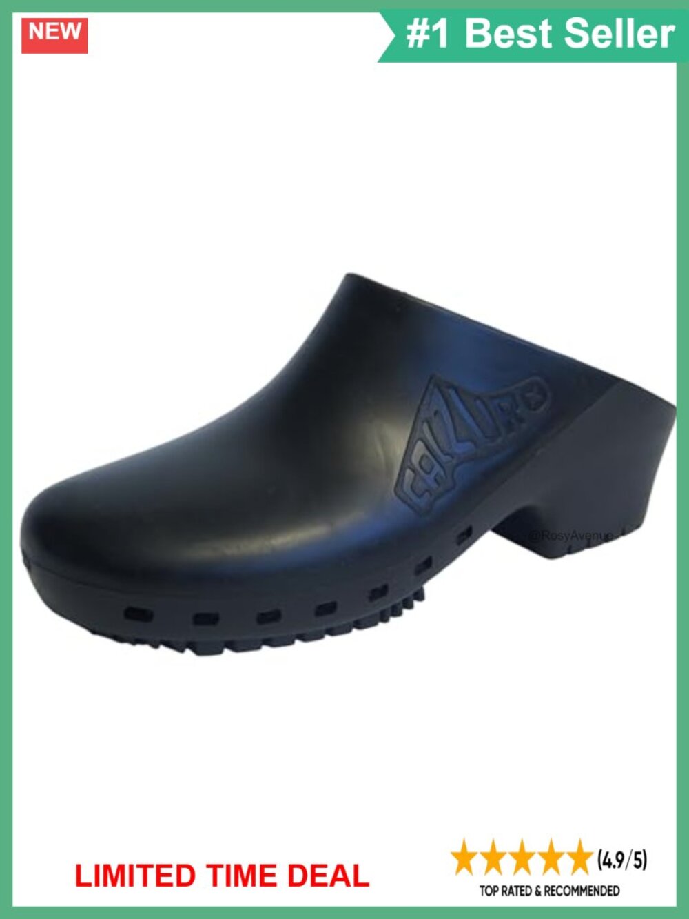 Calzuro Unisex Work Clogs Without Holes Non Slip Rubber Nursing Shoes